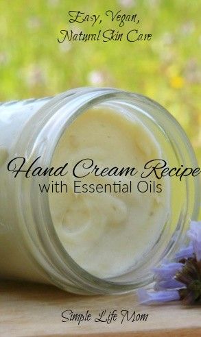 Easy Hand Cream Recipe with Essential Oils | Simple Life Mom Hand Lotion Recipe, Hand Cream Recipe, Diy Hand Cream, Hand Cream Homemade, Liquid Coconut Oil, Natural Hand Cream, Lotion Recipe, Body Butters Recipe, Diy Lotion