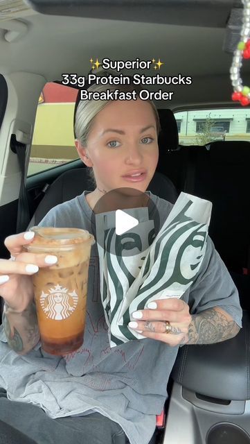 Shay Click on Instagram: "My go to high protein Starbucks order ✨☕️" Protein Starbucks Drinks, Healthy Drinks From Starbucks, High Protein Drinks, Starbucks Breakfast, Restaurant Meals, Starbucks Order, Keto Drinks, Healthy Starbucks, Macro Friendly Recipes