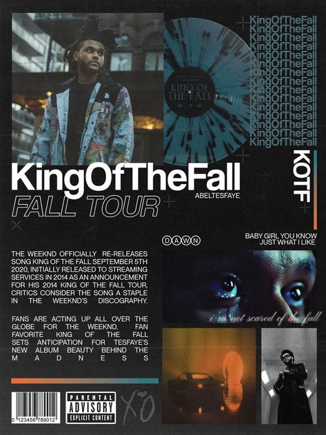 Design poster for king of the fall by the weeknd🖤 The Weeknd King Of The Fall, King Of The Fall The Weeknd, King Of The Fall, Weeknd Poster, Ariana Grande News, The Weeknd Poster, Beauty Behind The Madness, Abel The Weeknd, Abel Tesfaye