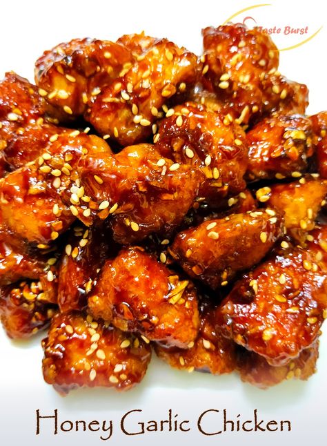 Korean Honey Garlic Chicken, Chicken Honey Garlic, Garlic Honey Chicken, Chicken Sweet And Sour, Honey Chicken Thighs, Chicken Fillet Recipes, Garlic Ginger Chicken, Soy Garlic Chicken, Honey Fried Chicken