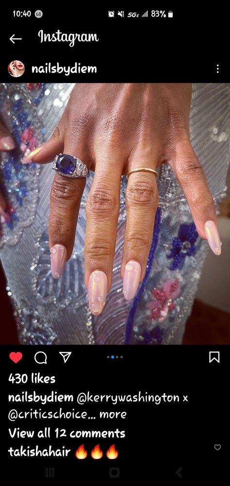 Water Droplet Nails on Kerry Washington by @nailsbydiem Water Droplet Nails, Droplet Nails, Nails Water, Kerry Washington, Water Droplets, Makeup Nails, Cute Nails, Washington, Nails