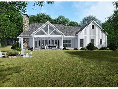 Farmhouse Plan Rear Photo 02 - 155D-0145 | House Plans and More 2000 Sq Ft House, Country Farmhouse Plans, Farmhouse Style House Plans, House Plans And More, Country Style House Plans, Farmhouse House, Farmhouse Plan, Bonus Rooms, Ranch House Plans