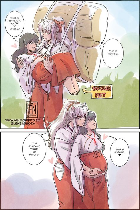 Love Is Strong, Inuyasha And Kagome, Anime Pregnant, Inuyasha Love, Inuyasha Fan Art, Emo Pfp, Kagome And Inuyasha, Creative Profile Picture, Strong Love