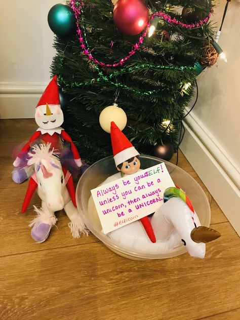 Elf On The Shelf Unicorn Ideas, Unicorn Ideas, Elf On Shelf, A Unicorn, Shelf Ideas, On The Shelf, Holiday Ideas, Elf On The Shelf, Always Be