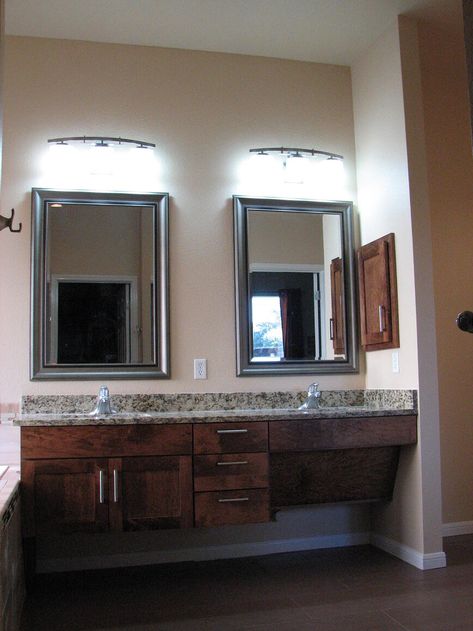 ADA Compliant Bathroom Vanity Ada Bathroom Vanity, Bathroom Sink Ideas, Accessible Bathrooms, Accessible Bathroom Design, Ada Bathroom, Bathroom Dimensions, Addition Ideas, Sink Ideas, Accessible Bathroom