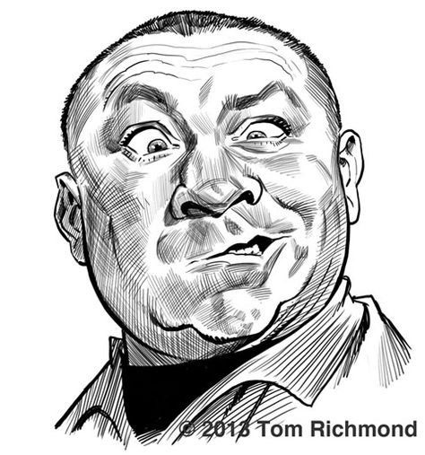 Curly Curly Howard, Tom Richmond, 3 Stooges, Damian Lewis, Caricature Sketch, Client List, Three Stooges, The Three Stooges, Funny Caricatures