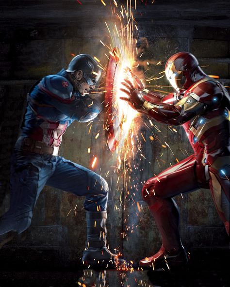 Iron Man Vs Captain America, Iron Man And Captain America, Poster Marvel, Captain America Wallpaper, Iron Man Wallpaper, Superhero Poster, Iron Man Art, Marvel Superhero Posters, Captain America Civil