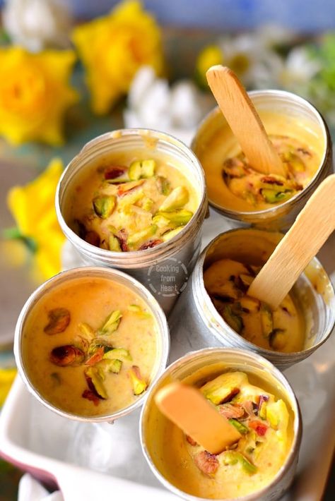 Kulfi Recipe Easy, Mango Kulfi Recipe, Malai Kulfi Recipe, Mango Kulfi, Easy Indian Dessert, Kulfi Recipe, Fruity Recipes, Mango Sorbet, Mango Recipes