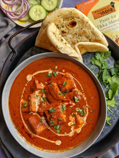 Kitchens of India – Paneer Tikka Masala Paneer Tikka Masala, Tikka Masala Sauce, How To Make Paneer, Masala Sauce, Italian Christmas Cookies, Healthy Vegetarian Dinner, Jeera Rice, Paneer Tikka, Italian Christmas