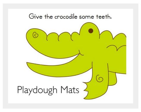 Rainforest Playdough, Alligator Preschool Activities, Alligator Crafts, Dental Health Preschool, Playdoh Mats, Dear Zoo, Safari Kids, Rainforest Theme, Playdough Mats