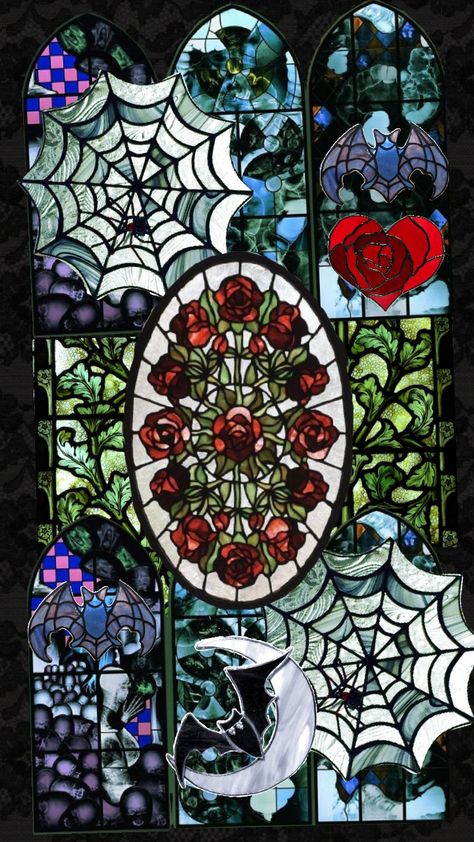 #goth #lockscreen #dark #stainedglass Stained Glass Wallpaper Iphone, Glass Wallpaper Iphone, Gothic Lockscreen, Goth Lockscreen, Stained Glass Wallpaper, Glass Wallpaper, Spiritual Wallpaper, Positive Things, Homescreen Wallpaper