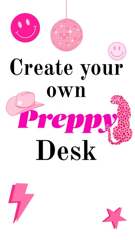 #preppy #homedecor #vibes #preppydesk Preppy Desk, Create Yourself, Create Your Own, Desk, Home Decor, Home Décor