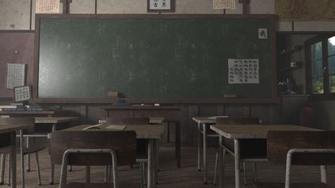 3D Old Chinese Classroom  by Victor Ochoa Diz3D Old Chinese Classroom modeled mapped and illuminated in Autodesk Maya and ZBrush textured in Substance Painter and rendered in Redshift. Chinese Classroom, Redshift Render, Anime Scenes, Autodesk Maya, Thanks For The Support, Substance Painter, School Classroom, 3d Modeling, Zbrush