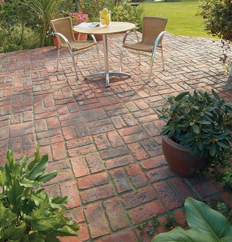 Antique Brick Patio, Brick Patio Ideas, Brick Patterns Patio, Brick Patio, Brick Path, Brick Paving, Garden Paving, Budget Patio, Brick Patios