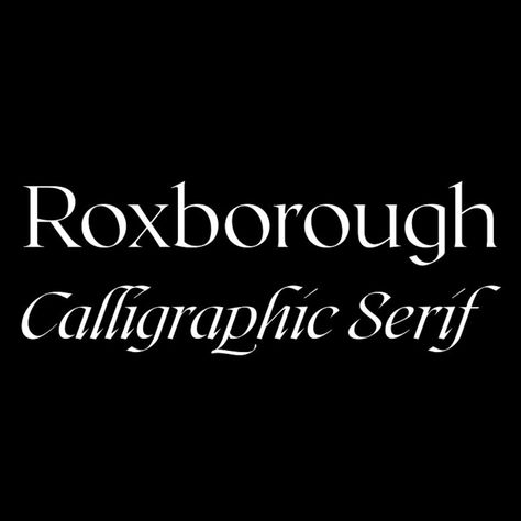 Roxborough is a dramatic serif, influenced by calligraphy and hand lettering. #Serif #Calligraphy #Handwriting #Clean #Expressive #Opentype #Smart #Beautiful #Book #Humanist #Lettering #Italic #Italics #Motion #Display #Fancy #Vintage #Retro #Typeface #Font #Design #Multilingual #Connary_Fagen #Titling #Branding #Logo #Wordmark #Fashion #Editorial #Wedding #Christmas #Romantic #Holiday #Winter #Food #Delicate_Font #Delicate #Feminine #Feminine_Font #Romantic_Font Fonts To Draw, Christmas Fonts Alphabet, Beautiful Serif Fonts, Logo Wordmark, Top Fonts, Christmas Fonts Free, Motion Logo, Feminine Fonts, Romantic Fonts