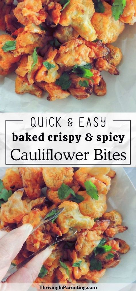 Indulge in the ultimate snack experience with our crispy cauliflower bites. These baked cauliflower wings are the perfect appetizer when you crave crunchy cauliflower bites. The best part of these roasted buffalo cauliflower bites is that you can customize the spiciness to your taste. It will take aits place in the list of your favorite spicy cauliflower recipes! These cauliflower buffalo bites are just what you need for easy and delicious cauliflower appetizer recipes. Spicy Cauliflower Recipes, Cauliflower Appetizer Recipes, Spicy Cauliflower Bites, Cauliflower Appetizer, Roasted Buffalo Cauliflower, Cauliflower Buffalo Bites, Crispy Cauliflower Bites, Crunchy Cauliflower, Baked Cauliflower Recipe