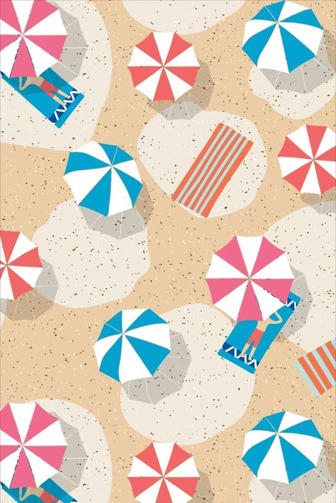 Beach Patterns, Summer Pattern Design, Beach Relaxing, Beach Vector, Beach Pattern, Nautical Inspiration, Beach Relax, Kids Pjs, Minimalist Pattern