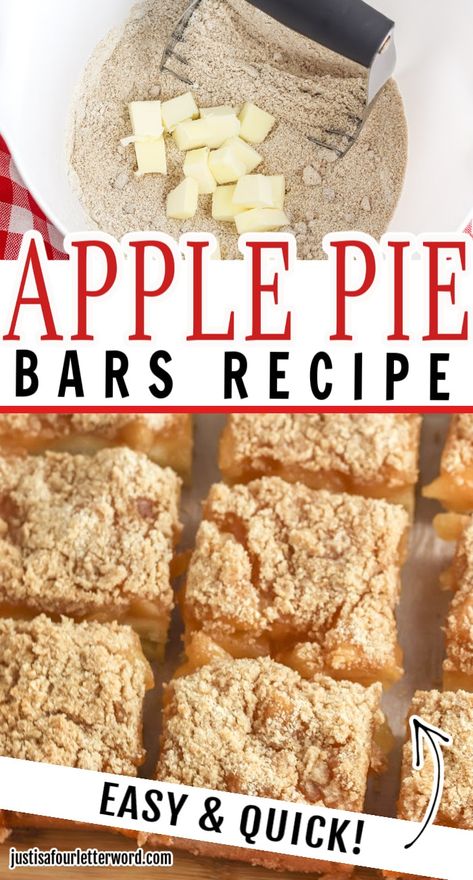 This apple pie bars recipe uses canned apple pie filling over a shortbread crust with a delicious buttery streusel crumb topping. Yum! Canned Apples Recipes, Can Apple Pie Filling Recipes Easy, Apple Pie Filling Cookies, Fruit Pie Filling Recipes, Easy Apple Pie Bars, Easy Apple Pie Filling, Canned Apple Pie, Apple Pie Bars Recipe, Pie Bars Recipe