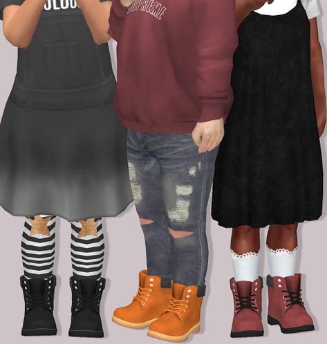 LumySims: Pixicat Timberland Boots for Toddlers • Sims 4 Downloads Sims 4 Toddler Clothes, Sims Baby, Sims 4 Cc Kids Clothing, Cc Shoes, Sims 4 Cc Shoes, Sims 4 Children, Sims 4 Cc Skin, Sims 4 Toddler, Sims4 Clothes