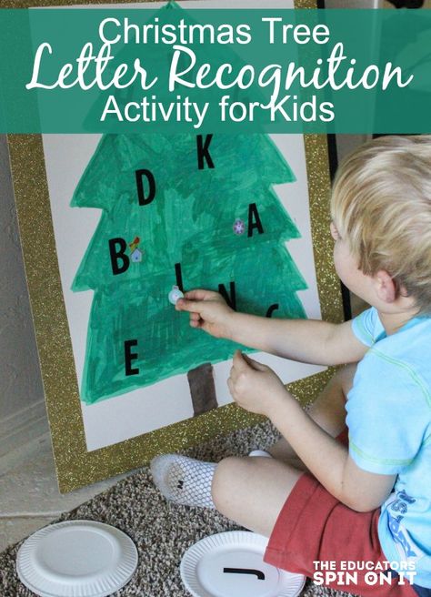 Christmas Tree Letter Recognition Activity for Kids Christmas Letter Recognition, Christmas Science Activities, Christmas Party Activities, Letter Recognition Activities, Imagination Tree, Christmas Science, Fine Motor Skills Activities, Motor Skills Activities, Science Activities For Kids