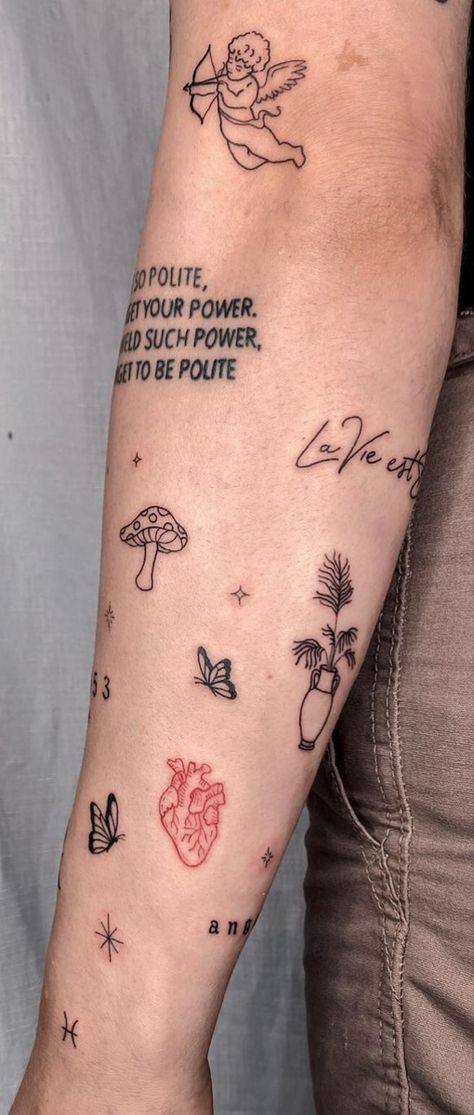 Small Girly Tattoos, Expressing Yourself, Flame Tattoos, Mushroom Tattoos, Creepy Tattoos, Cute Tiny Tattoos, Leg Tattoos Women, Tattoo Ideas For Women, World Tattoo