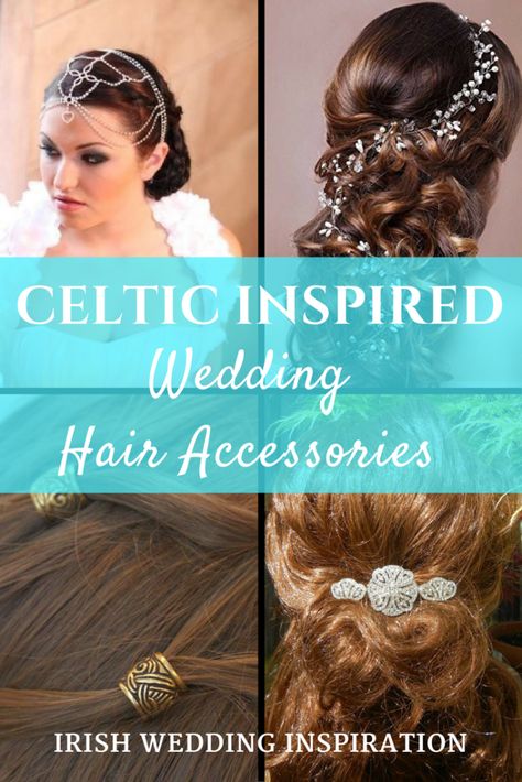 Planning an Irish themed wedding? Take inspiration from these stunning Celtic hair accessories. Celtic Wedding Hairstyles, Celtic Wedding Decorations, Celtic Wedding Ideas, Irish Wedding Toast, Celtic Hairstyles, Irish Wedding Inspiration, Irish Wedding Dresses, Irish Wedding Vows, Irish Themed Weddings