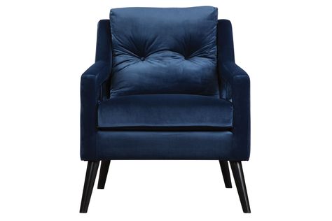 Blue Velvet Accent Chair, Blue Velvet Armchair, Blue Velvet Fabric, Contemporary Armchair, Blue Armchair, Tufted Arm Chair, Velvet Accent Chair, Mid Century Armchair, Armchair Furniture