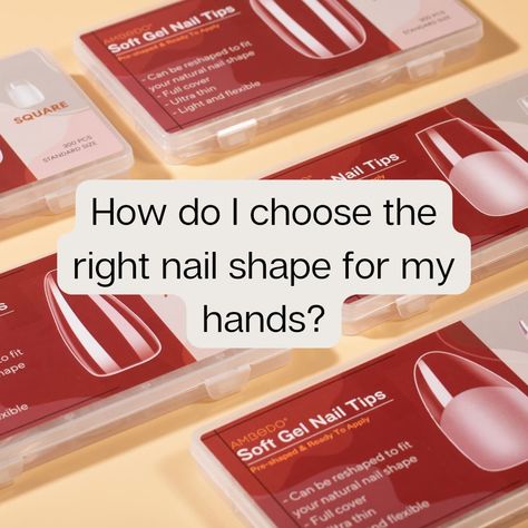 💅 Nail Shape Showdown: Find Your Perfect Match! 💖 Your nails, your canvas! But which shape suits you best? Let's break it down: 🔄 Round: The classic choice for a natural look 🟥 Square: Bold and beautiful, perfect for wide nail beds 🥚 Short Almond: Elegance personified, great for elongating fingers 💅🏽 Almond: The sophisticated option for a touch of glamour ⚰️ Coffin: Trendy and chic, the best of both worlds Remember, the best shape is the one that makes YOU feel fabulous! #ambedo #nails #... Almond Nails For Short Fingers, Best Nail Shape For Wide Nail Beds, Nails For Short Fingers, Wide Nail Beds, Short Fingers, Natural Nail Shapes, Wide Nails, Nail Beds, Soft Gel Nails