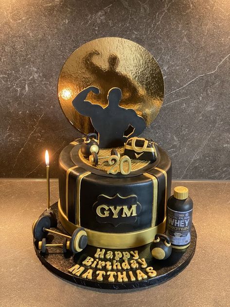 Body Builder Cake, Fitness Cake, Gym Cake, Cake Design For Men, Dummy Cake, 40th Cake, Birthday Cake Decorating Ideas, Cake For Husband, Fondant Cake Designs