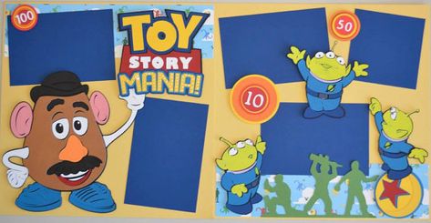 Toy Story Crafts, Disney Ride, Scrapbook Examples, Disney Scrapbooking Layouts, Disney Cards, Vacation Scrapbook, Disney Scrapbook Pages, Disney Rides, Toy Story Birthday Party