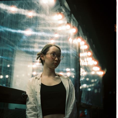 Cinestill 800t Night, Cinestill 800t Portrait, Halation Photography, Flash Portrait, City Concept, Cinestill 800t, Film Night, Analog Photography, Photo Board