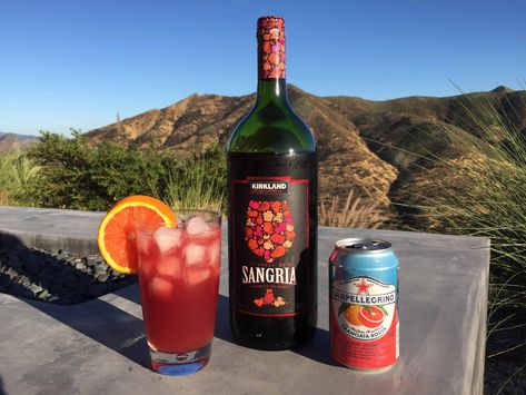 Costco Sangria Recipe, Costco Sangria, Diy Sangria Recipe, Mulled Wine Gift, Sangria Bottle, Spa Party Foods, Spanish Sangria, Sangria Mix, Sangria Drink