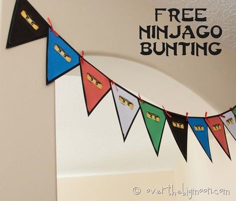 beckhams party13 thumb Ninjago Birthday Party with Free Printables Ninjago Room, Ninja Themed Birthday Party, Lego Ninjago Party, Lego Ninjago Birthday, Ninjago Birthday Party, Ninja Birthday Parties, Ninjago Birthday, Ninjago Party, Gratis Printables