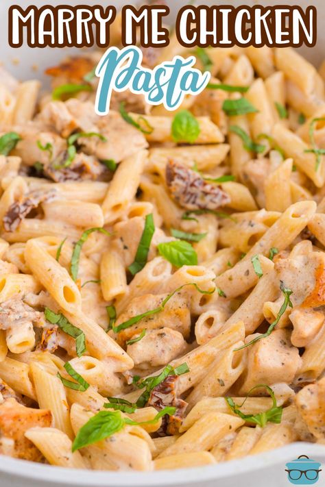 This Marry Me Chicken Pasta is a whole meal in one. Penne pasta, seasoned chicken all coated in a rich and creamy sauce that's bursting with flavor! Campbells Pasta Recipes, Quick And Easy Light Dinner Recipes, Marry Me Chicken Pasta, Food Studies, Sunday Dinner Ideas, Marry Me Chicken Recipe, Chicken Boneless Breast Recipes, Affordable Meals, Thanksgiving Planning