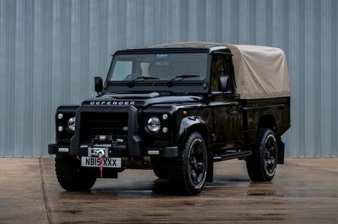 An imposing and rarely seen ‘High Capacity’ single-cab pick-up Defender. Defender 110 Pickup, Land Rover Pick Up, Land Rover Defender 110, Defender 110, Defender 90, Land Rovers, Marine Blue, Land Rover Defender, Soft Tops