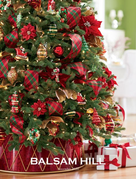 Christmas Ribbon Ideas, Ideas For Christmas Trees, Christmas Tree Ribbon Decorating, Decorating Ideas For Christmas, Christmas Tree Ribbon, Ribbon Ideas, Tree Ribbon, Christmas Tree Decorating Themes, Balsam Hill