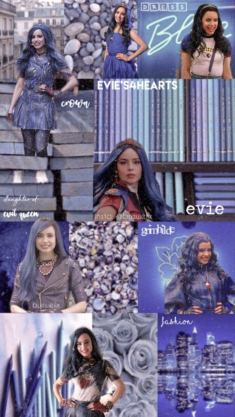 wallpaper Loona Lockscreen, Disney Descendants Characters, Descendants Disney, Descendants Pictures, Evie Descendants, Disney Descendants Movie, Descendants Characters, Mal And Evie, Disney Channel Descendants