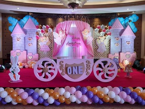 Baby Girl 1st Birthday Decoration Explore 100+ amazing birthday decoration ideas and affordable packages. Call for more information.. 8285297156 Baby Function Decoration Ideas, 1st Birthday Princess Theme Decorations, 1st Birthday Stage Decorations Girl, Princess 1st Birthday Party Decoration, First Birthday Stage Decorations, Birthday Decor Ideas At Home, Baby Girl Birthday Decoration Ideas, 1st Birthday Decor Ideas, Birthday Stage Decoration Ideas