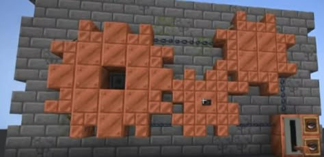 Dwarven Minecraft Builds, Minecraft Steampunk Ideas, Minecraft Industrial Building, Minecraft Steampunk Builds, Minecraft Industrial, Minecraft Steampunk, Minecraft Wall, Minecraft Redstone, Minecraft Banner Designs