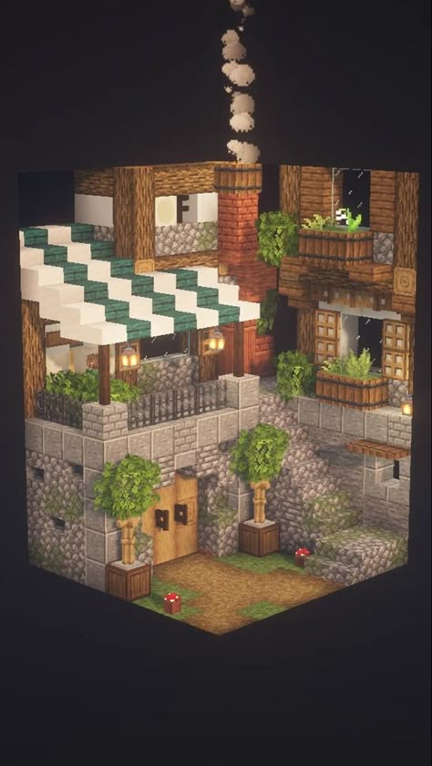 Minecraft Jewelry Store, Minecraft Town Buildings, Minecraft Houses Exterior, Minecraft Kale, Minecraft Mine, Minecraft Kingdom, Construction Minecraft, Minecraft Garden, Case Minecraft