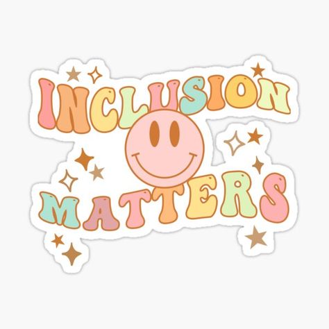 Inclusion Art, Podcast Merch, Care Bear Party, Stickers School, Harmony Day, Designer Tees, College Stickers, Sublimation Ideas Projects Inspiration, Inclusive Education