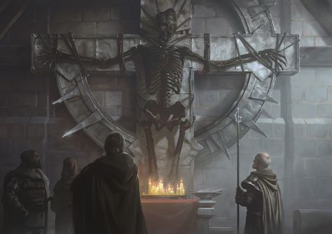 Chapel Saint Vicarent by Andrius Matijosius Marko Djurdjevic, Dream Dark, Cosmic Horror, 다크 판타지, Fantasy Setting, Fantasy Aesthetic, Fantasy Rpg, Dark Ages, Fantasy Inspiration