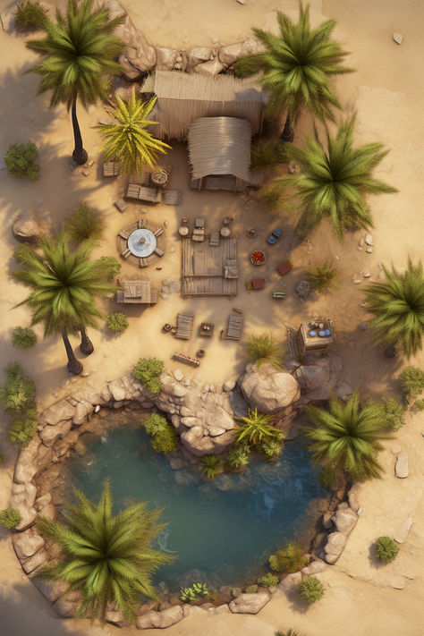 4000 high-quality D&D maps at a great price! Explore epic battles and immersive terrains. Find more at our online store. Perfect gift for dungeon masters & D&D enthusiasts. Pathfinder 2E compatible. "Desert Oasis Fire Camp: D&D battlemap". Limited offer! Don't miss out! Game Design Document, Battlemaps Dnd, Desert Map, Fire Camp, Dnd Terrain, Pathfinder 2e, Dungeon Master Gifts, Dnd Gift, Tabletop Rpg Maps