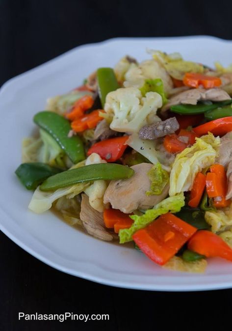 Super Tasty Chop Suey - Panlasang Pinoy Chicken Lomi Recipe, Pork Afritada Recipe, Pork Afritada, Vegetable Chop, Vegetable Chop Suey, Chop Suey Recipe, Pinoy Dishes, Liver Recipes, Pork Stew