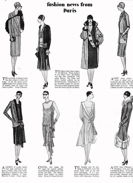 Fashion news from Paris, 1927. #vintage #1920s #fashion #dresses #illustrations 1927 Fashion, Style Année 20, 1920s Fashion Dresses, 1920s Dresses, 1920 Fashion, Dress Illustration, 30s Fashion, 20th Century Fashion, Paris Vintage