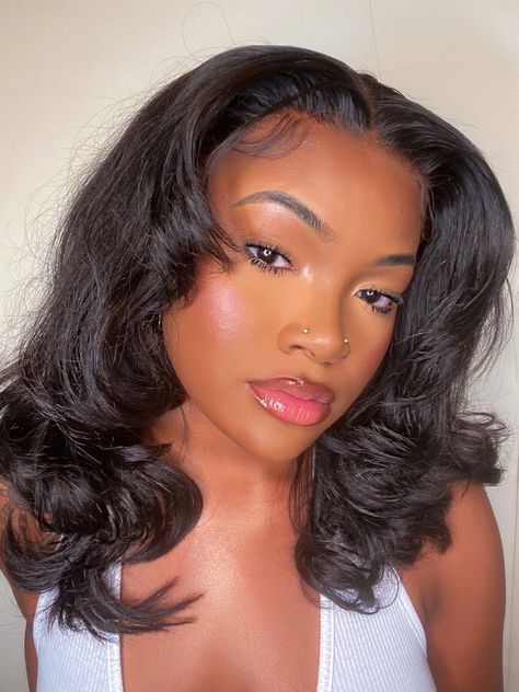 Brown Skin Makeup, Body Wave Wig, Dark Skin Makeup, Looks Black, Baddie Hairstyles, Pretty Makeup, Aesthetic Hair, 100 Human Hair, Maquillaje De Ojos