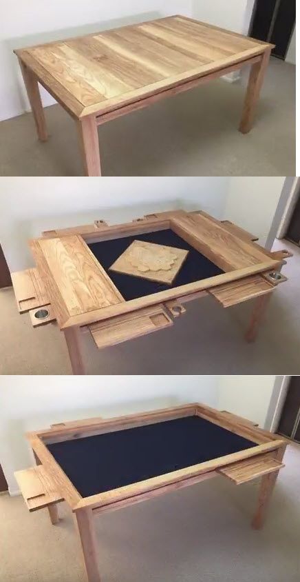 Looking at this pin more for the railing options rather than design - Gaming Table Table Top Game Room, Convertible Game Table, Multipurpose Game Table, Diy Game Table How To Build, D&d Gaming Table, D&d Table Gaming, D&d Game Table, Gaming Dining Table, Tabletop Gaming Table