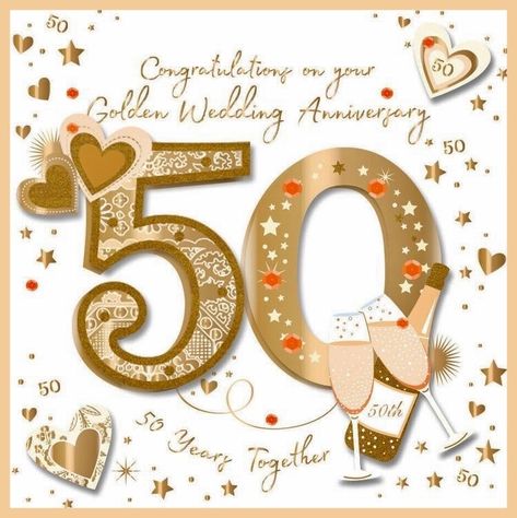 50th Wedding Anniversary Wishes, Happy Anniversary Messages, Anniversary Wishes For Friends, Golden Anniversary Cards, 50th Wedding Anniversary Decorations, Golden Wedding Anniversary Card, Wedding Anniversary Greetings, Happy Anniversary Quotes, 50th Wedding Anniversary Party