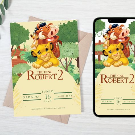 Lion King Party Invitations, Lion King Invitations Birthdays, Lion King Birthday Party Invitations, King Invitation, Lion King Invitation, King Lion, Lion King Birthday, King Birthday, Roi Lion