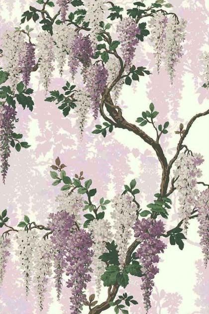 Painting Decals, Pearl Lowe, Lilac Wallpaper, Tela Iphone, Purple Wisteria, Mint Wallpaper, Farmhouse Fabric, Feature Wallpaper, Rockett St George